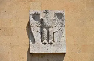 Eagles Prints: Adler, Columbiahaus, Platz der Luftbruecke, Tempelhof, Berlin, Deutschland