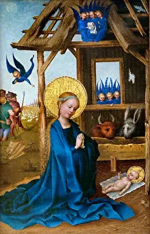 ADORATION OF THE CHRIST CHILD BY THE VIRGIN (THE NATIVITY) STEFAN LOCHNER (1410-1451) German Germany