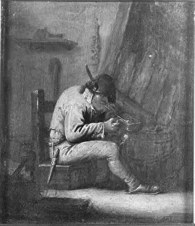 Smoker Prints: Adriaen Brouwer's painting depicts a man smoking a pipe