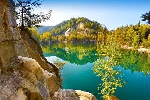 Images Dated 27th September 2011: Adrspach Lake, Czech Republic