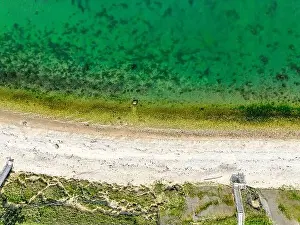 Room For Copy Prints: Aerail image of an east hampton sound beach and gardiner's bay