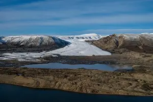 Rugged Terrain Prints: Aerial of Axel Heiberg island, Nunavut, Canadian Arctic, Canada, North America