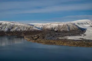 Water Body Prints: Aerial of Axel Heiberg island, Nunavut, Canadian Arctic, Canada, North America