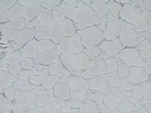 Vastness Prints: Aerial close up of the surface of the huge salt flats Salinas Grandes de Jujuy in northern Argentina while traveling