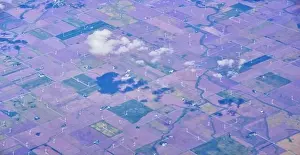 Aerial Cloudscape view over midwest states on flight over Colorado