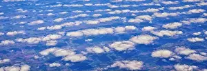 Western Air Prints: Aerial Cloudscape view over midwest states on flight over Colorado