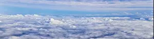 Aerial Cloudscape view over midwest states on flight over Colorado