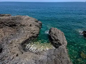 Hotel Punta Grande Prints: aerial drone flight over the beautiful canary island el hierro in spain in summer
