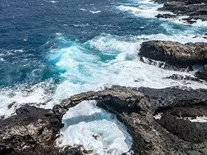 Hotel Punta Grande Prints: aerial drone flight over the beautiful canary island el hierro in spain in summer