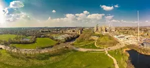 Greenwich Prints: Aerial drone panoramic image of Kidbrooke Village, London, UK