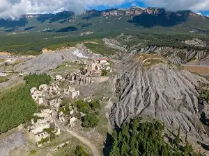 Ghost Town Prints: Aerial drone photo of the abandoned ghost town named Esco