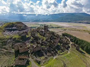 Ghost Town Prints: Aerial drone photo of the abandoned ghost town named Esco