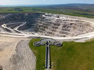 Aerial drone photo of the Coldstones Cut in Yorkshire Dales National Park