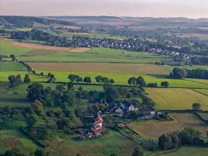 Limburg Prints: Aerial drone photo of the Geuldal which is a beautiful area near the town of Epen in Limburg