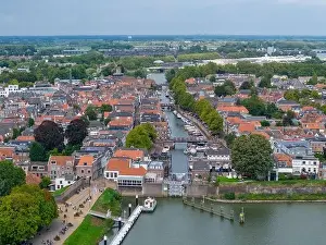 South Holland Prints: Aerial drone photo of Gorinchem