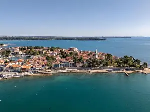 Adriatic Sea Prints: Aerial drone photo of Novigrad