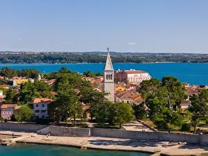Adriatic Sea Prints: Aerial drone photo of Novigrad