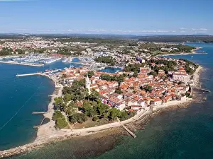 Adriatic Sea Prints: Aerial drone photo of Novigrad