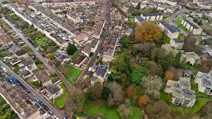 Mavic 3 Prints: Aerial drone photo of St Saviours Road in the Larkhall area of Bath UK. (01-12-2023)