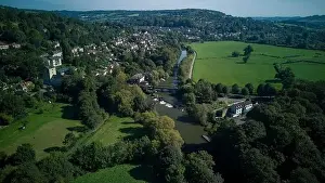 Mavic 3 Prints: Aerial drone view of Batheaston Toll Bridge