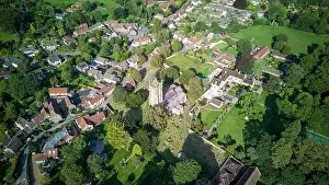 Mavic 3 Prints: Aerial drone view over Chew Magna, the largest village in the Chew Valley. (03-09-2023)