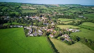 Mavic 3 Prints: Aerial drone view over Chew Magna, the largest village in the Chew Valley. (03-09-2023)