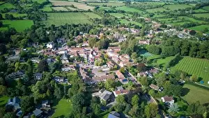 Mavic 3 Prints: Aerial drone view over Chew Magna, the largest village in the Chew Valley. (03-09-2023)