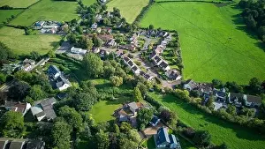 Mavic 3 Prints: Aerial drone view over Chew Magna, the largest village in the Chew Valley. (03-09-2023)