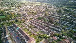 Mavic 3 Prints: Aerial drone view over Hampton View, in the Fairfield Park area of Bath UK. (17-10-2023)