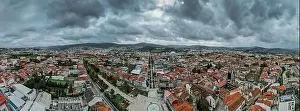 Northern Portugal Prints: Aerial drone view of historic city of Braga in northern Portugal