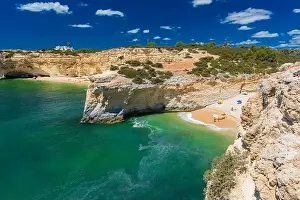 Praia Prints: Aerial drone views of Praia da Marinha and Malhada do Baraco - beaches in Algarve