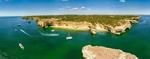 Praia Prints: Aerial drone views of Praia da Marinha and Malhada do Baraco - beaches in Algarve