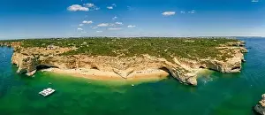 Praia Prints: Aerial drone views of Praia da Marinha and Malhada do Baraco - beaches in Algarve