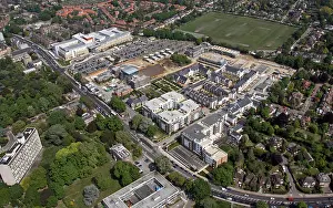 Historical Landmark Prints: Aerial image of Queen Mary's Hospital, London SW15