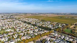 Water Houses Prints: Aerial images over a suburb in Brentwood