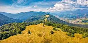 Fascination Prints: Aerial landscape photography. Sunny summer view of Krasna ridge