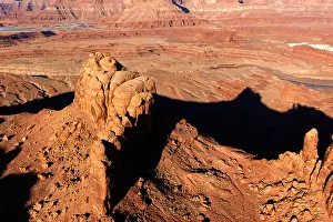 Canyonlands Prints: Aerial landscape of rock formations in Canyonlands National Park Utah United States