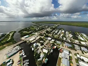 Florida Keys Prints: Aerial above Matlacha FL USA