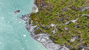 Tierra Del Fuego Prints: Aerial of the outflow of Pia glacier, Tierra del Fuego, Chile, South America