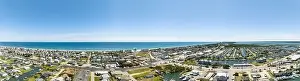 Stitched Photo Prints: Aerial panorama drone photo Atlantic Beach NC Outer Banks