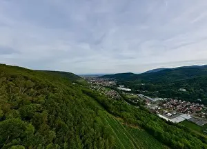 Haut Rhin Prints: Aerial Panorama of Florival Valley Entrance: From Buhl to Guebwiller - Summer Evenings in Alsace