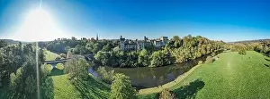 Sunset Glow Prints: An aerial panorama reveals the majestic Lismore Castle in County Waterford