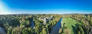 Sunset Glow Prints: An aerial panorama reveals the majestic Lismore Castle in County Waterford