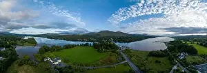Ring Of Kerry Prints: Aerial panorama view of Kenmare Bay at the entrance of the Ring of Kerry in Ireland
