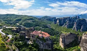 Evangelical Prints: Aerial panorama view of a slide from a drone on a panorama of a mountain range
