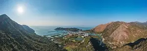 Aerial Panorama view of Tai O, the famous travel destination in Hong Kong, daytime, outdoor