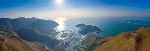 Aerial Panorama view of Tai O, the famous travel destination in Hong Kong, daytime, outdoor