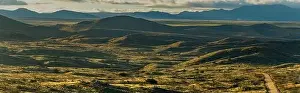 Arizona Panorama Prints: Aerial panorama over the wilderness landscape of Arizona in the Aqua Fria National Monument