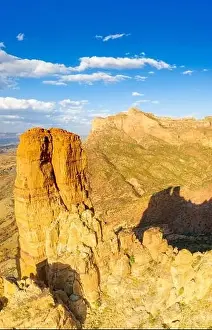 Gheralta Mountains Prints: Aerial panoramic by drone of tall rock towers of Gheralta Mountains