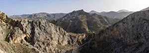 Ridges Prints: Aerial panoramic landscape view of Kourtaliotiko Gorge, Crete, Greece